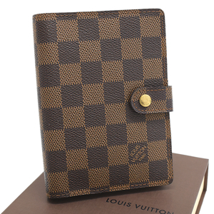 新品同様 ルイヴィトン アジェンダPM 手帳カバー ダミエ R20700 キャンバス ブラウン LOUIS VUITTON