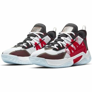 ナイキ 27.5cm ジョーダン ワン テイク 2 税込定価12100円 ホワイト レッド NIKE JORDAN ONE TAKE II バッシュ バスケ 白 赤