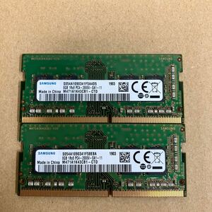 O144 SAMSUNG ノートPCメモリ 8GB 1Rx8 PC4-2666V 2枚