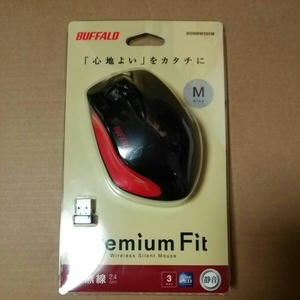 ■BUFFALO Premium Fitマウス 無線／BlueLED光学式／BSMBW300MRD