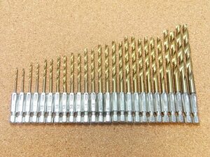 ゆうパケット発送★六角軸鉄工用ドリル 1.5～6.5mm 26本セット ハイス鋼 工具ドリルビット キリ 電気ドリル インパクトドライバー Bf6xx2