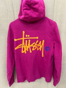 ☆STUSSY ステューシー パーカー フーディー スウェット ピンク メンズLサイズ