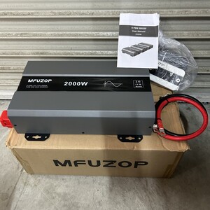 MFUZOP カー インバーター 純正弦波 12V 2000W 最大3000W 50/60Hz 車中泊グッズ キッチンカー キャンピングカー