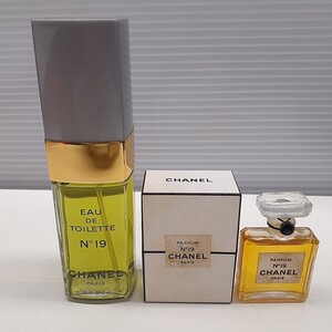 CHANEL シャネル 香水 まとめて3点 No.19 オードトワレ 100ml / パルファム 14ml み