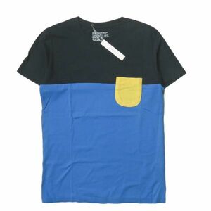 新品 SANDINISTA サンディニスタ 3Tone Pocket C/N Tee 3トーンポケットクルーネックTシャツ S13-08-TP S ネイビー/ブルー 半袖 ☆☆g2350