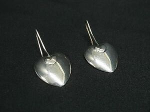 1円 ■美品■ GEORG JENSEN ジョージ ジェンセン SV925 ハートモチーフ ピアス アクセサリー レディース シルバー系 BI4254