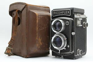 【訳あり品】 リコー Ricoh Ricohflex Riken 8cm F3.5 ケース付き 二眼カメラ v1632