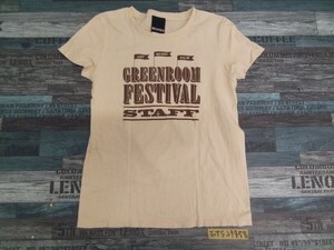 BEAMS T ビームス メンズ 英字両面プリント 半袖Tシャツ 小さいサイズ XS ベージュ