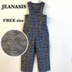 クサキガラJQサロペット JEANASIS ジーナシス オールインワン　総柄