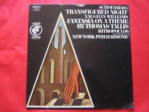 ■SCHOENBERG　Transfigured　Night・Vaughan　Williams　Fantasia　On　A　Theme　By　Thomas　Tallis　Mitropoulos　US盤LPレコード