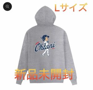 大谷 SHOHEI OHTANI BATTING CARICATURE パーカー サイズL グレー 新品未開封