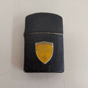 【MAGNET MARELLI ガスライター Ferrari】現状品 動作未確認 ZIPPO フェラーリ 喫煙具 ライター 黒 ビンテージ 【B4-2①】0620