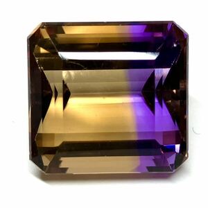 大粒！！☆天然アメトリン25.582ct☆J約17.7×16.8mm ルース 裸石 宝石 ジュエリー ametrine jewelry バイカラークォーツ DA3-DA3