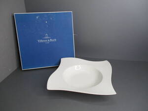 未使用★Villeroy＆Boch★ビレロイ＆ボッホ プレート皿 約27.5cm×約27.5cm 円の部分 直径約19cm