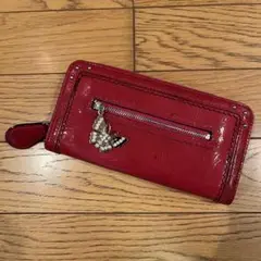 美品 ［ANNA SUI 長財布 蝶　エナメル］