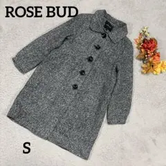 ROSE BUD グレー ボタン付きコート 袖ボタン付き Sサイズ