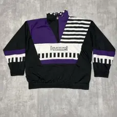 90s humel ヒュンメル　ハーフジップ　ナイロン　トラック　ジャケット