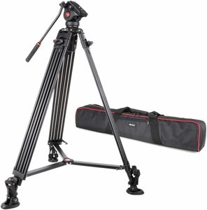 美品　★　VILTROX　VX-18M　ビデオ　フルード　三脚　プロ　動画　★　３段　１０kg　94.5～188ｃｍ　