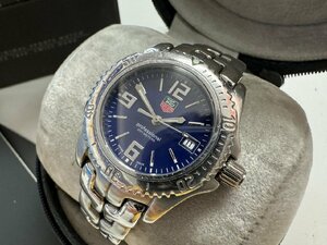 〓 希少品【TAG Heuer タグホイヤー リンク プロフェッショナル200 腕時計 クォーツ デイト WT1313 SS ネイビー レディース】HO9638