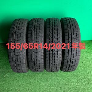 155/65R14／DUNLOP WINTERMAXX WM02／2021年製／4本送料無料です！