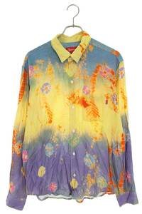 シュプリーム SUPREME 19AW Batik Print Rayon Shirt サイズ:M 総柄レーヨンプリント長袖シャツ 中古 BS99