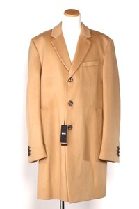 ヒューゴ・ボス メンズ チェスターコート ベージュ サイズ52 スリムフィット HUGO BOSS COAT H-HYDE-224 50479756 BEIGE 新品