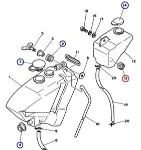 ●90480-15058 グロメツト (ラジエターリザーバ用下１個)☆3/定価純正新品RZ250 RZ350 オイルタンク グロメット キャップ