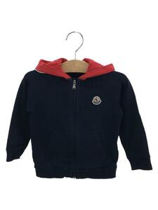 MONCLER◆パーカー/100cm/コットン/NVY/F19518M70320/ジップパーカー/RED/WHT/ワッペン