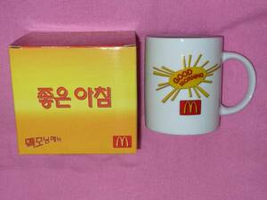 激レア！カワイイ♪ 韓国マクドナルド 陶器製 ハングル 陶器製 マグカップ(非売品)☆