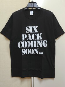 [送料無料](t23d4)Lもうすぐシックスパックsix pack腹筋usaアメリカ輸入古着半袖プリントTシャツ/トレーニングおもしろステンシル