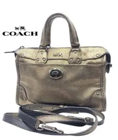 希少柄　COACH コーチ　ミニボストンバッグ　ミニハンドバッグ　ショルダー