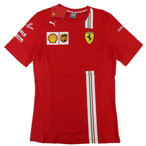 【送料無料】新品◆PUMA×Ferrari◆通気性◎ フェラーリ チーム 半袖 Tシャツ US L JPN XL レッド◆プーマ モータースポーツ◆J1722a