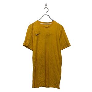 NIKE 半袖 ロゴ Tシャツ ナイキ S イエロー ドライフィット バックプリント クルーネック 古着卸 アメリカ仕入 a604-6524