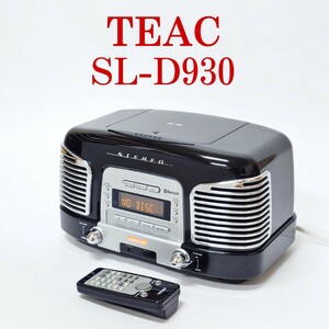 【美品・動作品】TEAC SL-D930 2.1ch CD/ラジオ搭載プレミアムBluetoothスピーカーシステム CDプレーヤー レトロクール ティアック