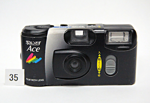 Ｗ３５ 写ルンです　(ACE 黒色)　電池・フィルム抜済品　定形外郵便発送可　