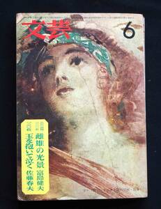 【古書・入手困難】文芸（昭和３９年６月号）★河出書房・発行1964年★「玉を抱いて泣く/佐藤春夫」「雌雄の光景/富島健夫」等