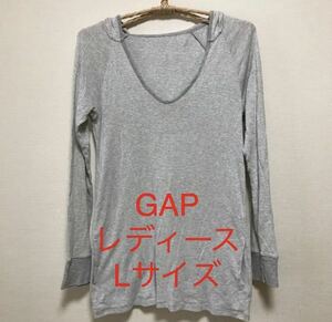 中古　GAP レディース　Lサイズ　パーカーTシャツ ボーダー