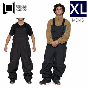 ● L1 RANKIN BIB PNT BLACK XLサイズ メンズ スノーボード スキー パンツ PANT ビブパンツ 23-24 日本正規品