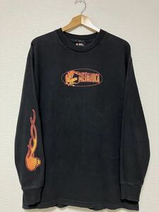 90s USA企画 Mexico製 vintage METALLICA メタリカ ロンT ビンテージ バンドT ブラック L コットン 長袖Tシャツ giantタグ後付 ケアタグ付