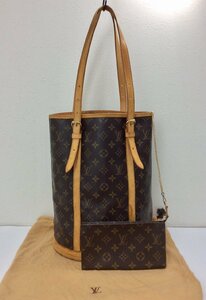 LOUIS VUITTON ルイヴィトン バケットGM M42236 ポーチ付き モノグラム トートバッグ ショルダーバッグ 保存袋付き 　K1122