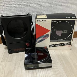 ★SONY★ ソニー compact disk digital audio CD player コンパクトディスクデジタルオーディオ d-50 箱付き バッテリーケース EBP-9LC