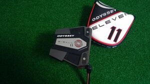 【美品】ODYSSEY　ELEVEN　２－BALL　TOUR　LINED　STOROKE　LAB　33インチ　オデッセイ　パター　２ボール ストロークラボ クランク/0009