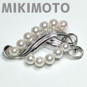 ◆極希少◆ MIKIMOTO パール ミキモト ブローチ 真珠 12珠 シルバー M刻印 S刻印 アクセサリー SILVER925 女性 アクセサリー レディース 