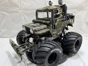 タミヤ　ワイルドウィリー２　WR-02　ミリタリー　ワイルドウイリー2　WILD WILLY2　迷彩　軍用車 米軍 US ARMY GF-01 デジカモ グリーン