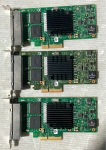 動作未確認 intel I350-T4 I350-T4G2P20 Ethernet Server Adapter LANカード 3枚セット ジャンク 1103