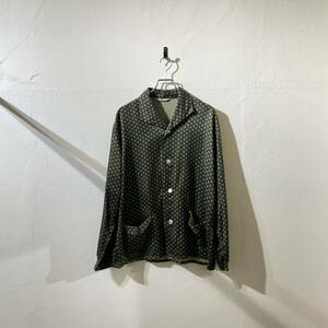 vintage euro dot print pajama shirt ヨーロッパ古着 ビンテージ ドット柄 プリントパジャマシャツ 柄シャツ 60s 70s 長袖