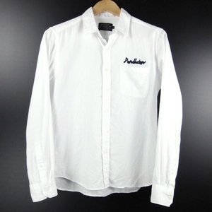 ■PENDLETON ペンドルトン / MADE IN JAPAN 日本製 / 刺繍入り ロングスリーブシャツ size S / ホワイト / メンズ トップス