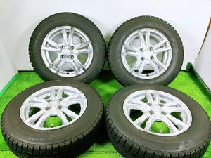 【ブリヂストン】175/70R14 14x5.5J 4穴-100 +48 中古ホイールセット 4本 スタッドレス【宮城発　送料無料】MYG-A10425