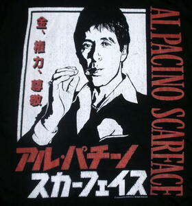 ★スカーフェイス Tシャツ SCARFACE JAPANESE 黒 - XL 正規品 al pacino アル パチーノ ギャング 映画