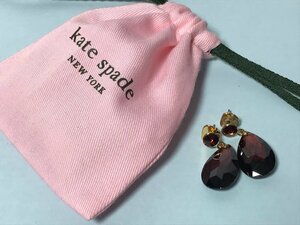 美品 kate spade NEW YORK ケイトスペード 雫 しずく ピアス ゴールド 保存袋